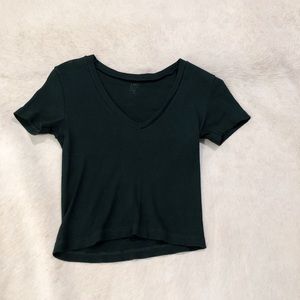 Brandy Melville J. Galt Green Ribbed Tee!
